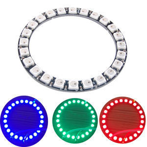 DIYmall WS2812B indirizzabile anello LED 7 bit a 60 bit 5050 RGB modulo LED driver integrati per Arduino Raspberry Pi ESP32 - Product Image 1