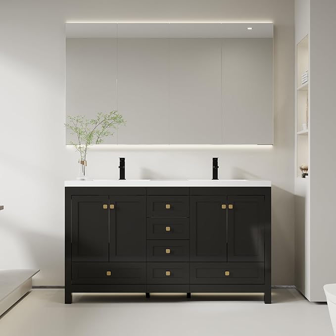 60inch Black-only cabinet without sink