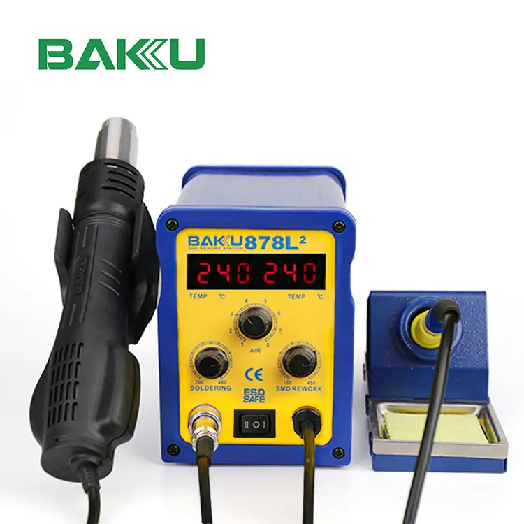 BAKU-máquina de soldadura de reparación electrónica, Estación de Reparación móvil automática de acero inoxidable smd