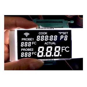 Produttore Personalizza Trasparente di Piccola Dimensione Cifre 7 Segmenti LCD Modulo Seriale Per La Temperatura e Misuratore di umidità - Product Image 4