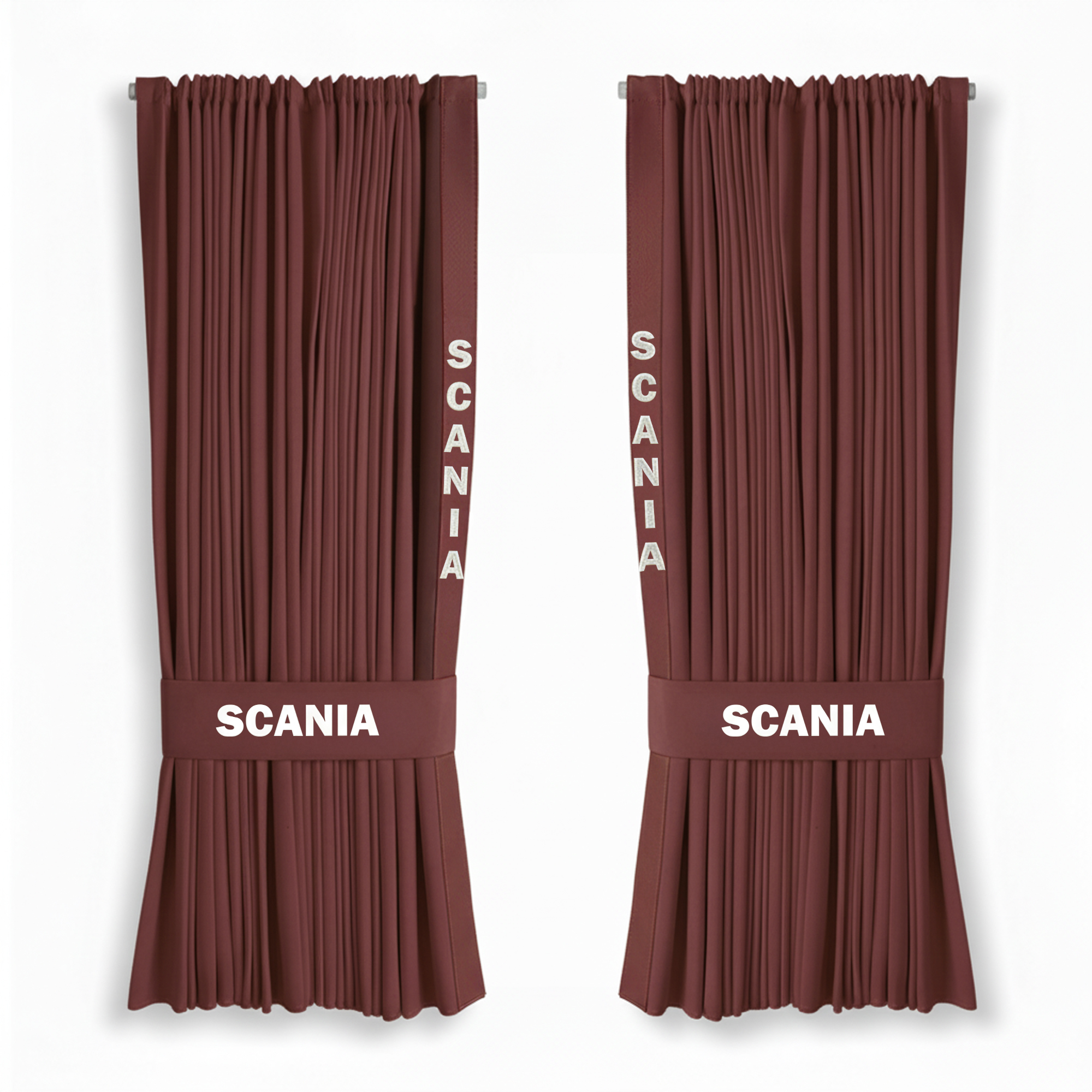 Red white logo Scania