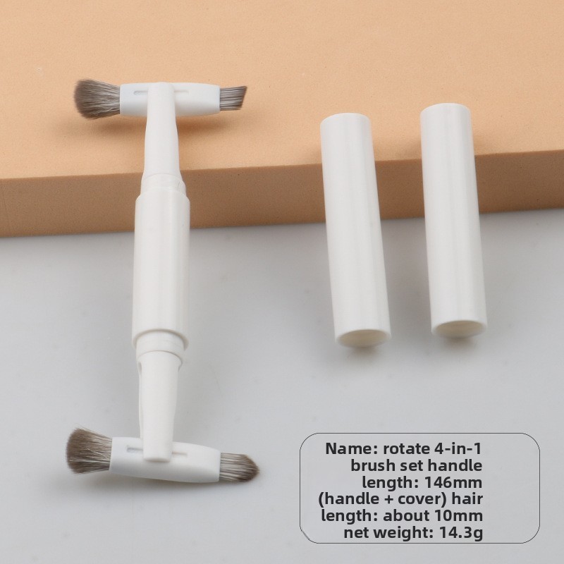 Brosse rotative 4 en 1 pour couvre-yeux - Blanc + emballage OPP
