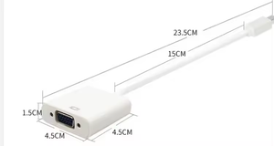 Mini DP Display Port Male to <strong>VGA</strong> Female Adapter Mini DP to <strong>VGA</strong> Converter for MacBook Pro Surface Monitor