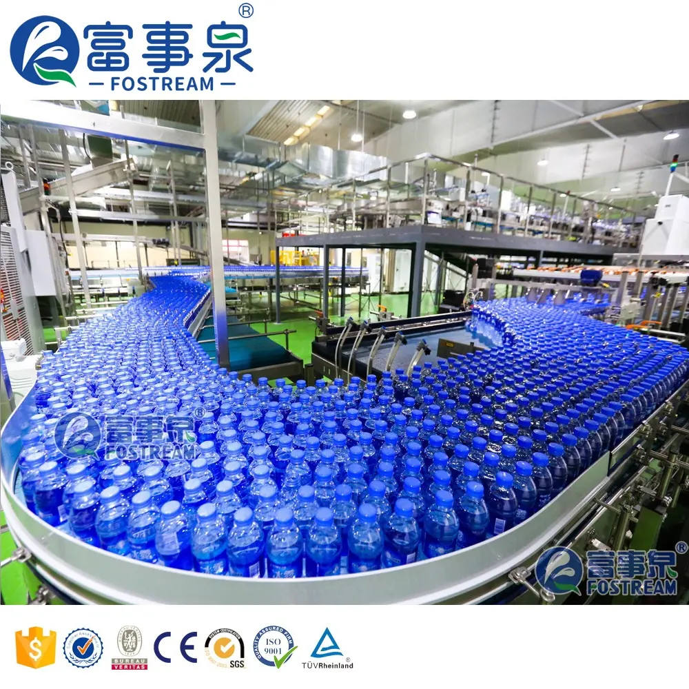 Preço de fábrica Máquina de engarrafamento de água mineral em pequena escala totalmente automática 3 em 1 250 ml 500 ml 750 ml 1 litro 1,5 litros