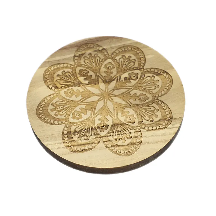 Wholesale Placemats Handmade Cotton Woven Placemats Round Insulation Wood Pads Place Mats Dining Table Placemat