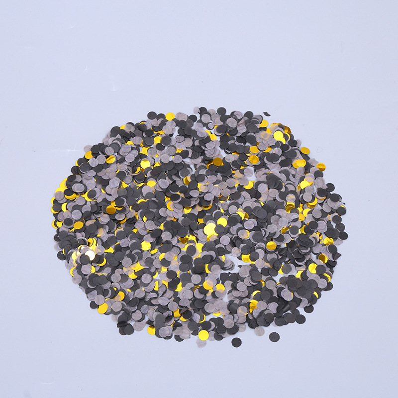colorful Elegant black-gold small round disc, 1 cm