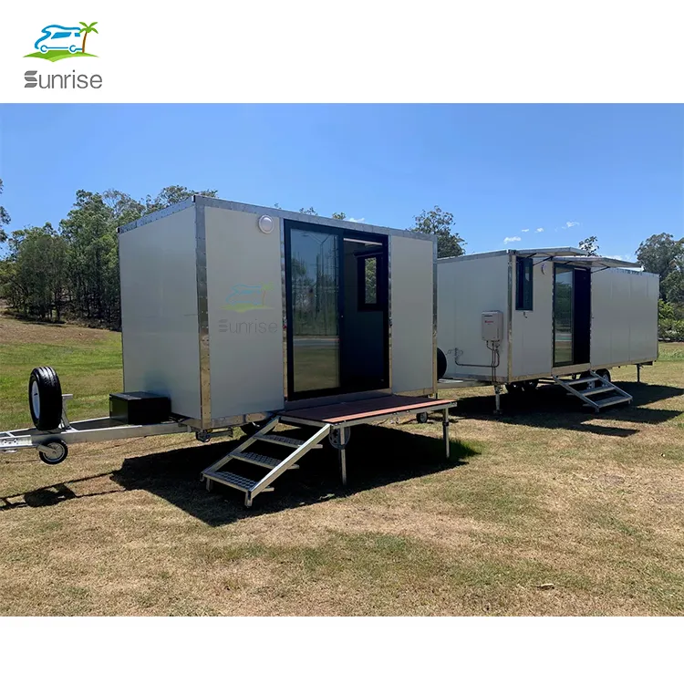 Sunrise Cheap Price Certified Office Trailer Mobile Hotel, Partition Modern Mini Homes Tiny Houses For Sale