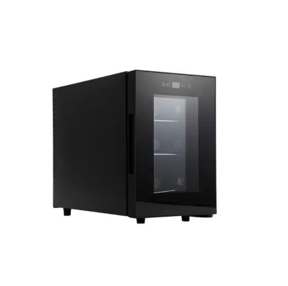 6 Garrafas Eletrônicas Pequenas Wine Cooler Single Zone Wine Chiller 13L Hot Sell Red Wine Refrigerador Refrigerador