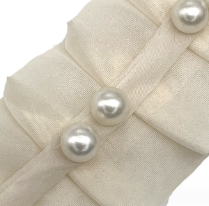 Zsy thời trang hai lớp đính cườm ngọc trai Voan Xếp Li <span class=keywords><strong>Ruffle</strong></span> vải tuyn ren trang trí theo sân - Product Image 6