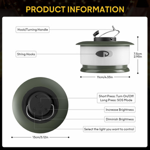 Camping <strong>String</strong> Lights,Rechargeable Camping Lights <strong>String</strong> <strong>with</strong> 4 Lighting Modes,Waterproof LED Hanging Camping Tent Light - Product Image 2