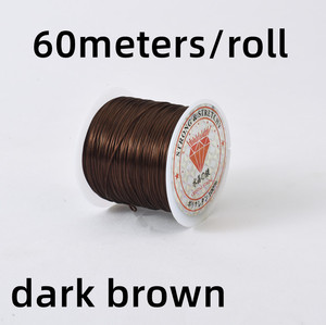 Ferramentas de extensão de cabelo profissional, cordão elástico de cristal para extensão de cabelo, nós brasileiros, 60m/rolo