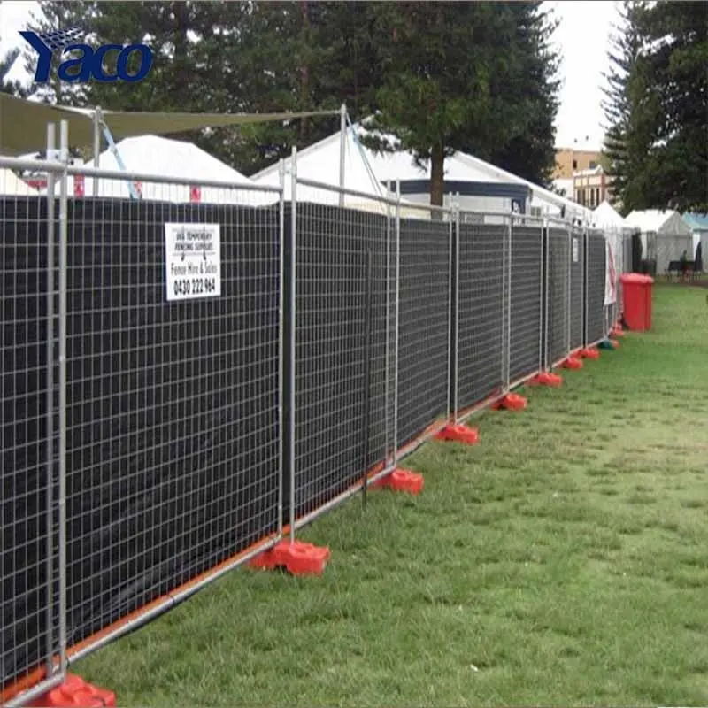 A buon mercato decorativa esterna piscina acciaio picchetto zincato recinzione temporanea barricade con piede per i bambini giocano