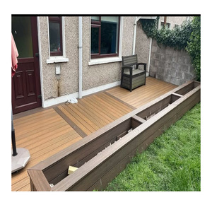 Bahçe dış için Modern balkon WPC dış zemin fayans açık hava yüzme havuzu ahşap plastik kompozit yük platformu tik - Product Image 6