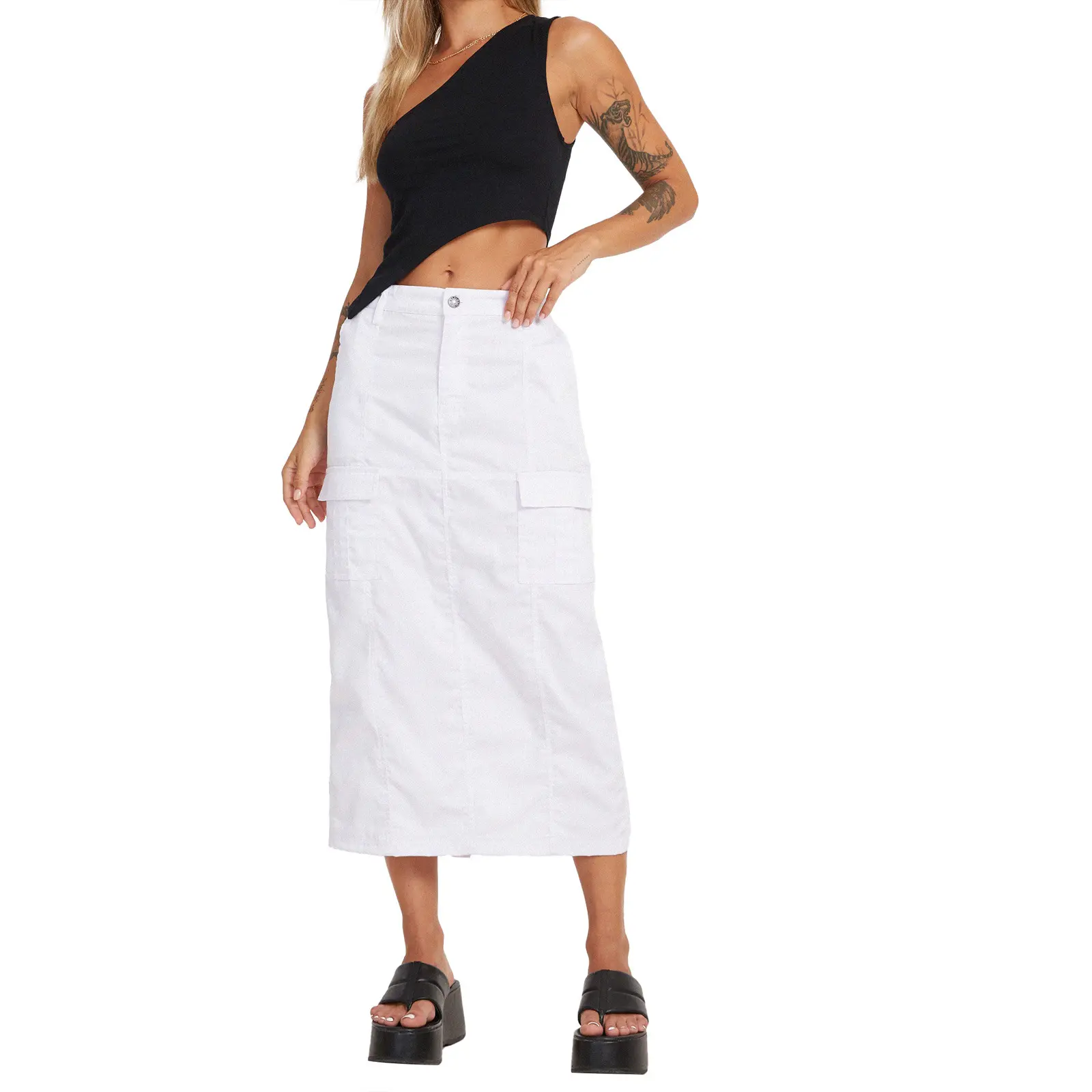 Faldas largas informales de mezclilla para mujer, vestido de primavera, exclusivo, a la moda, Amazon, 2023