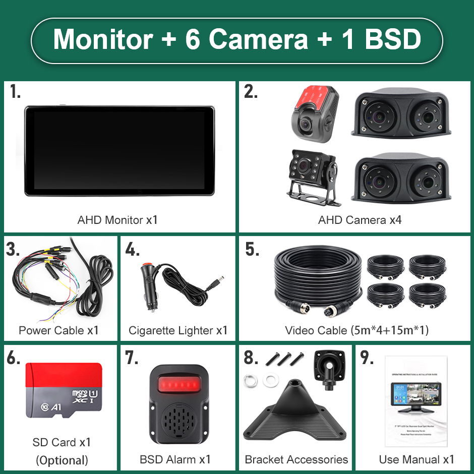 Monitor+6 camera+1BSD