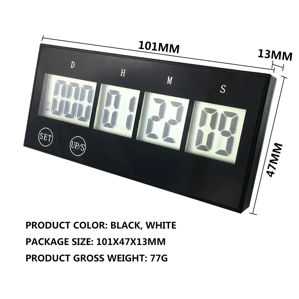 CHEETIE CP144 Schwarz Tischplatte Baby Fälligkeit datum Weihnachten Timer Touch Key LCD-Uhr Display