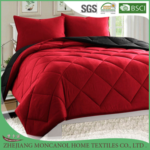 On Sale Simple <strong>Red</strong> Queen Size Duvet <strong>Bedding</strong> <strong>Set</strong> Quilt Velvet Luxury Comforter <strong>Sets</strong> - Product Image 4