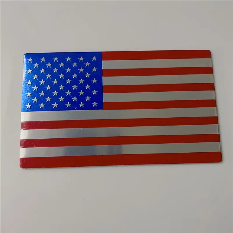 अमेरिकी ध्वज कार decal, झंडा संशोधन पक्ष लोगो झंडा सजावट, धातु एल्यूमीनियम मिश्र धातु कार स्टीकर