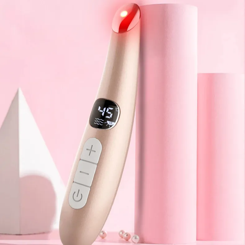 Baguette électrique portable de massage par vibration oculaire à usage domestique anti-rides à lumière rouge