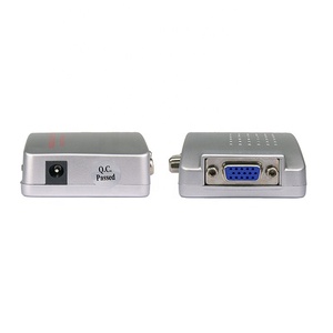 Venta al por mayor de fábrica VGA a AV Adaptador convertidor Monitor de audio y video VGA a RCA Switch Adapter Box para PC Laptop