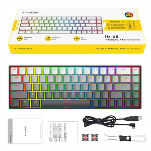 Teclado mecánico con cable 60% teclas RGB retroiluminación disparador rápido gradiente RGB Teclado mecánico para juegos - Product Image 2