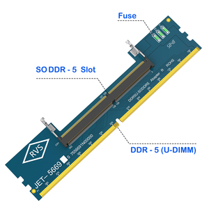 メモリテスターコンバータDDR5からDDR5 U-DIMMラップトップDDR5メモリSO-DIMMからPCデスクトップDIMMライザーカード拡張アダプター - Product Image 2