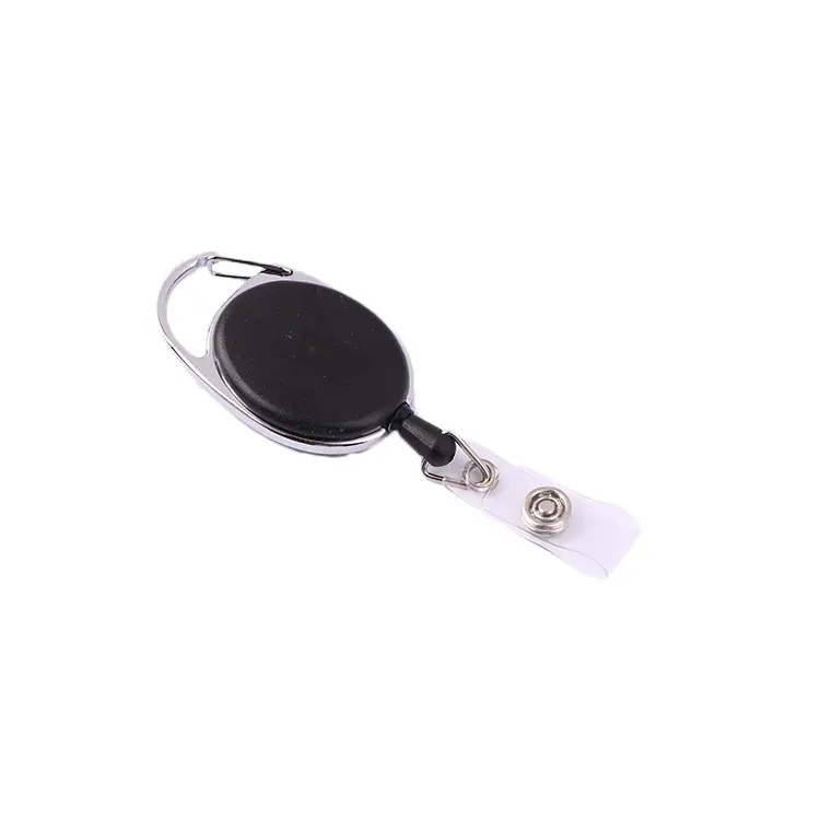 Retractable Pull Key Ring ID Badge NameTag Lanyard Card Holder Recoil Reel Belt Clip