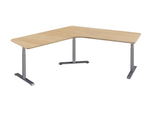 Mesa de elevación eléctrica de esquina en forma de L, escritorio de ordenador de pie, ajustable automáticamente, soporte de banco de trabajo de tres motores - Product Image 2