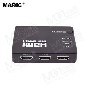 Minidivisor HDMI 5x1 de fábrica, 5 puertos, caja Hub, interruptor automático, 5 entradas, 1 salida, hdmi, 3D, 1080p, HD, con Control remoto