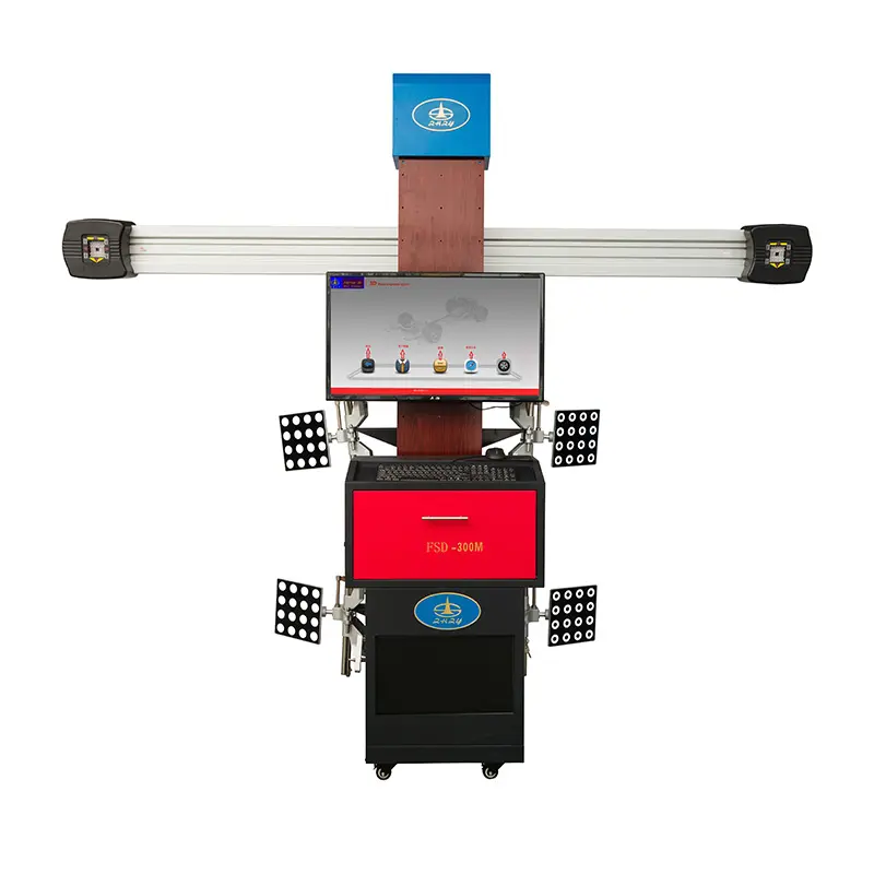 Alinhamento de rodas para veículos motorizados com certificação Fostar CE e ISO com dispositivo de fixação de quatro pontos