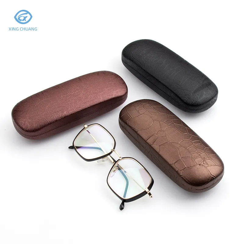 Funda de cuero PU para gafas, funda de marca personalizada para anteojos de sol, 2023