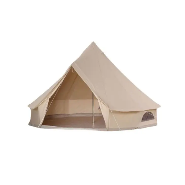 Tenda da parete in tela di cotone Glamping impermeabile di lusso per la famiglia di viaggi in campeggio all'aperto