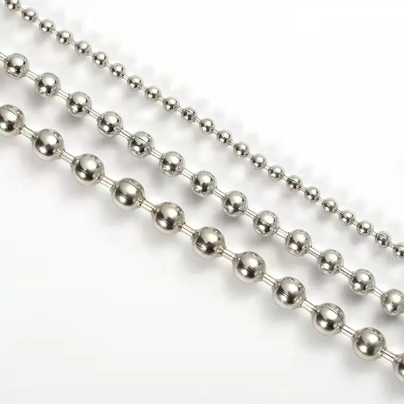 5 Meters/Lot 1.5/2.0/2.5/3.0mm Beaded Ball Stainless Steel Bulk Ball Bead Chains For DIY Necklaces Jewelry Making Accessories