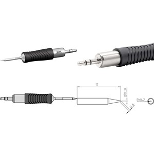 Weller RTP 004 B หัวแร้งปลายเอียงขนาด0.4มม. ปลายยาว17มม. บรรจุ1ชิ้น (940910010659) - Product Image 1