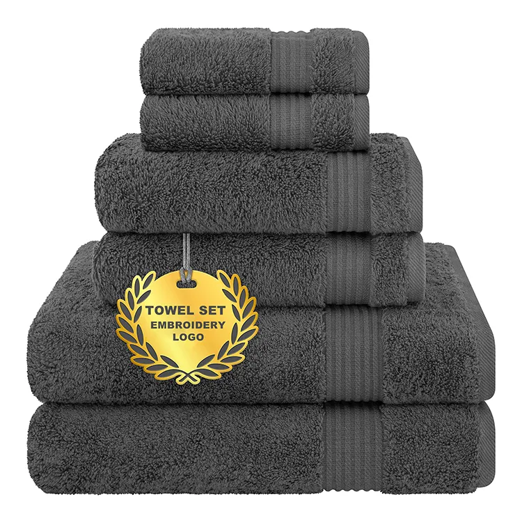 Mikrofiber yüz el havlusu 100% türk pamuk yumuşak emici havlu banyo için keseler gri banyo havlusu takımı