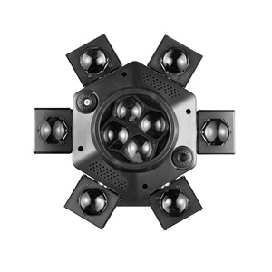 迪斯科舞台照明用360度旋转4in1六蜂眼移动头激光束带频闪效果 - Product Image 2
