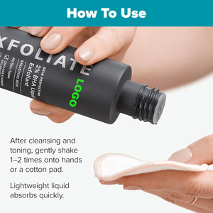 Nhãn Hiệu Riêng Da Hoàn thiện 2% BHA Lỏng Salicylic Axit Tẩy Tế Bào Chết Hữu Cơ Trên Khuôn Mặt Huyết Thanh Cho Nhà Sử Dụng Không Mùi Hương Mũi Lỗ Chân Lông - Product Image 6