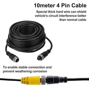 Sistema de cámara de respaldo de 7 pulgadas, 12V/24V, HD, 1080P, impermeable, visión nocturna, monitoreo de Vista trasera frontal con líneas de estacionamiento para camión - Product Image 4