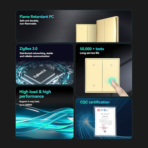 LEELEN Interruptor Zigbee Wall Mounted Switch Customized Icon Alexa Voice Control App Remote Control Tuya Wall Switch