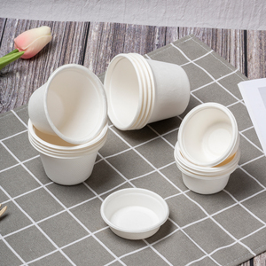 Çeşni örnekleri için 1oz biyobozunur şeker kamışı karbon Fiber malzeme Compostable porsiyon bardak bardak - Product Image 5