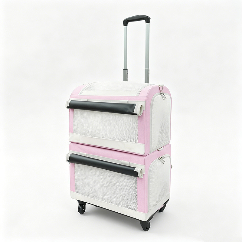 Pink double-layer pull rod