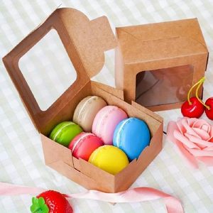 Bán buôn tùy chỉnh bánh Biscuit hộp bánh hộp giấy cứng nhắc với cửa sổ Vật liệu tái chế để sử dụng thực phẩm - Product Image 4