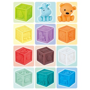 Baby Squeeze Toy Early Education Toy Number Animal <strong>Pattern</strong> Silicone <strong>Building</strong> <strong>Blocks</strong> Stacking Soft Rubber <strong>Blocks</strong> Set - Product Image 3