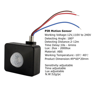 Sensor de Movimiento Pir para Lámpara LED, Detector de Movimiento Automático, Temporizador, DC, 12V, Sensor de Luz para Exteriores - Product Image 2