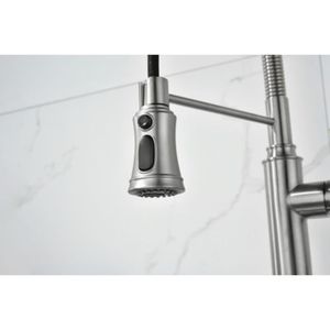 High Quality Single Handle Kitchen Faucet American Ready Stock <strong>Cheap</strong> <strong>Mixer</strong> Taps Sink High Spring Free Pull Drop Shipping - Product Image 4