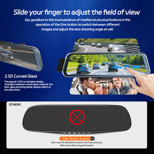 3 kênh phía sau xem gương máy ảnh phía trước phía sau bên trong 1080P Dash máy ảnh IPS đầy đủ Màn hình cảm ứng với tầm nhìn ban đêm vòng lặp ghi âm - Product Image 6