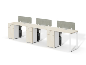 廉价办公工作站家具，现代设计模块化开放式1 2 3座位，带储物柜工作站办公室 - Product Image 4