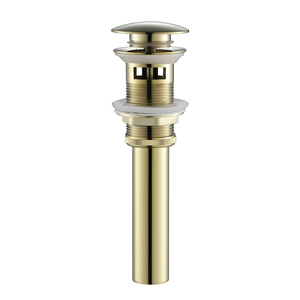 HIDEEP rame pop-up che rimbalza con troppopieno titanio oro lavabo pop up di scarico - Product Image 4