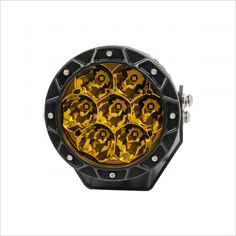 2023 Novo 5 polegada 70W Led Trabalho Luz Combo Feixe Amarelo Branco Lente LED Luz de Condução para Off Road Jeep Trator Caminhão ATV