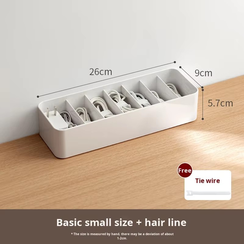 Organisateur de câbles blanc - Petit modèle - Cloison fixe